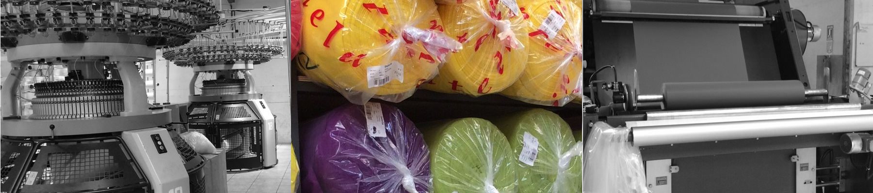 Tejeduría, telas teñidas y acabado en la planta de Intela